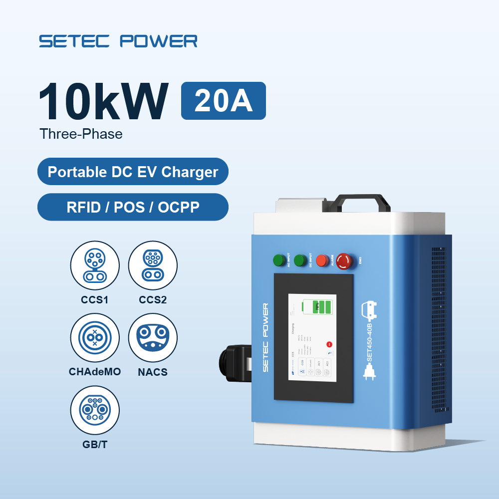 Portable Ev Charger - Reisbare 10kW hogesnelheids mobiele DC EV-lader