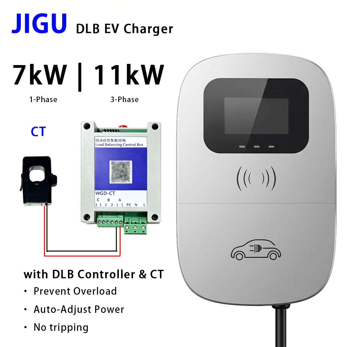 Wallbox Ev - JIGU Dynamische Lastverdeling EV-lader Type 2