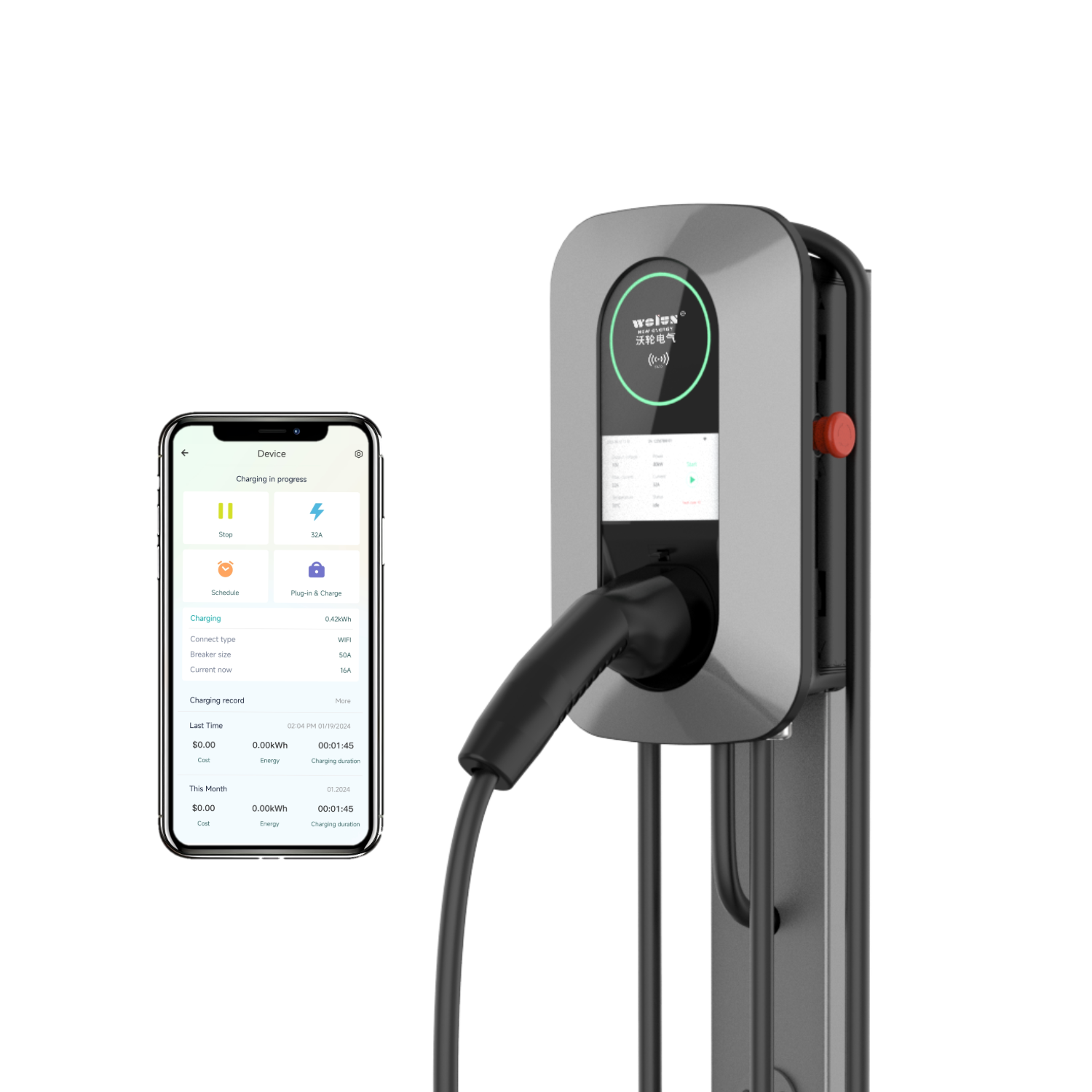 Wallbox Ev - 22kW AC Oplaadpaal voor thuisgebruik EV