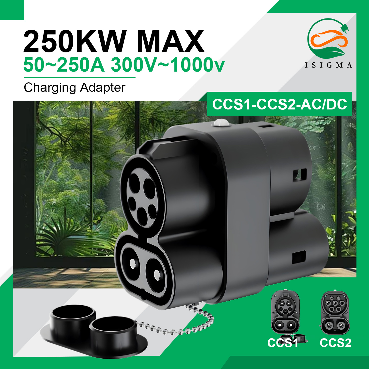 CCS1 naar CCS2 opladeradapter  - Ccs2 To Ccs1 Fast Charge Adapter 250Kw recensie en prijs