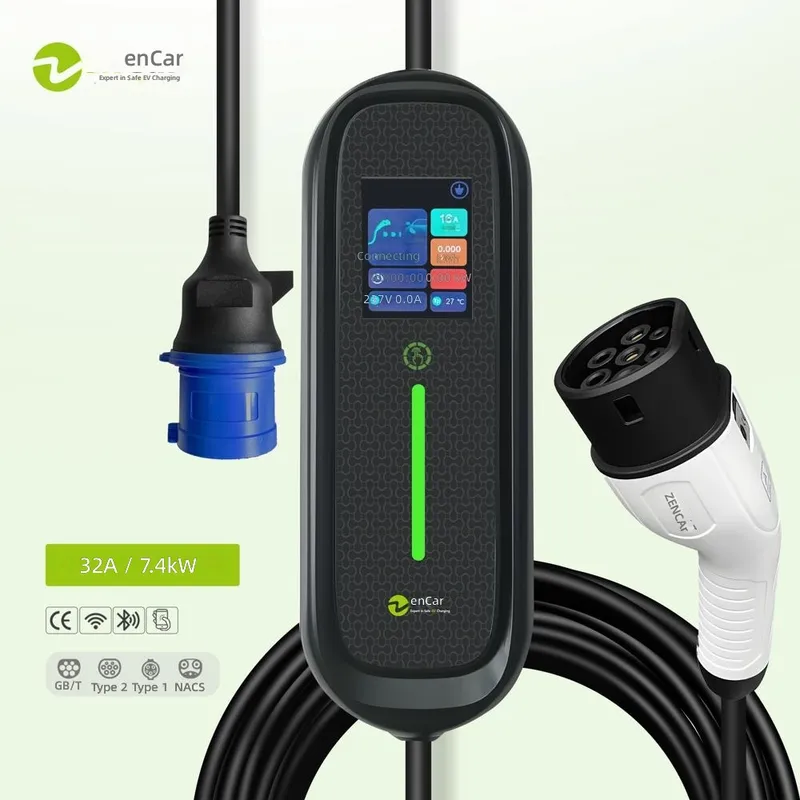 7kW 32A Type 2 Draagbare EV-la - Portable Ev Charger 32A Type 2 Cee Plug recensie en prijs