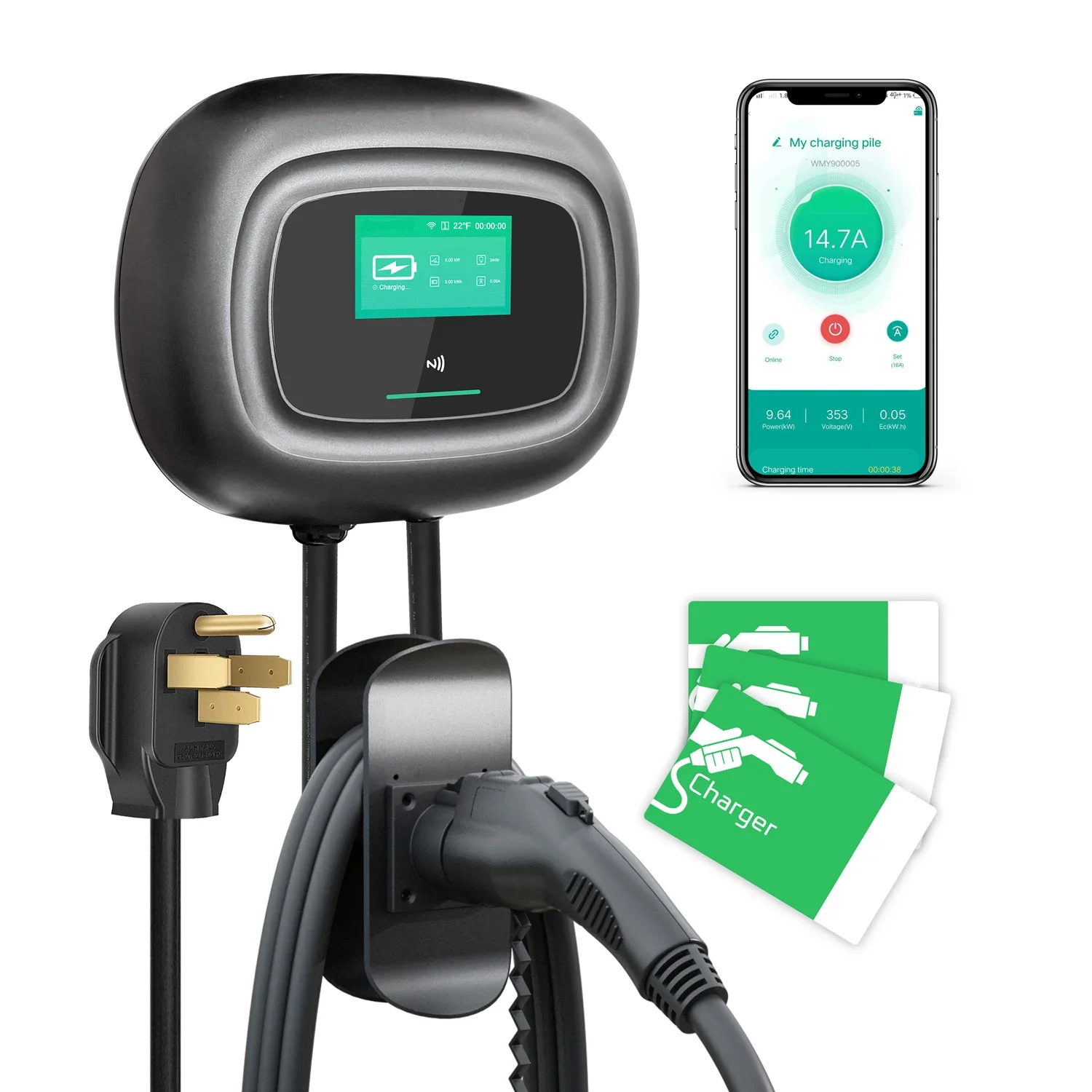 NIEUWE Khons Wandgemonteerde E - Wallbox Ev recensie en prijs